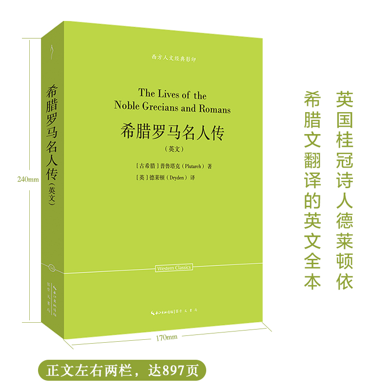 普鲁塔克：希腊罗马名人传（英文全本）-西方人文经典影印34